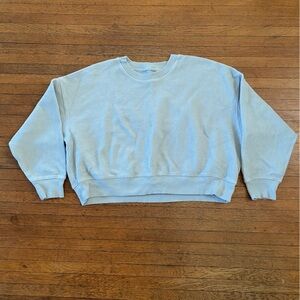 Aerie Light Green Cropped Ribbed Sweater